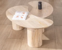 Meuble House Duo de tables basses design épuré en manguier 