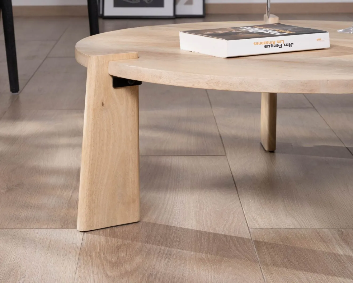 Meuble House Duo de tables basses rondes en manguier naturel "Loopie" Clearance