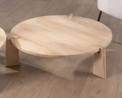 Meuble House Duo de tables basses rondes en manguier naturel