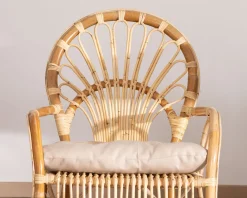 Meuble House Elégant fauteuil de jardin en rotin avec assise rembourrée "Noho"