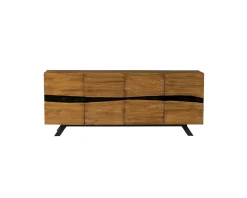 Meuble House Enfilade design en teck recyclé motif nature brute "Copley"
