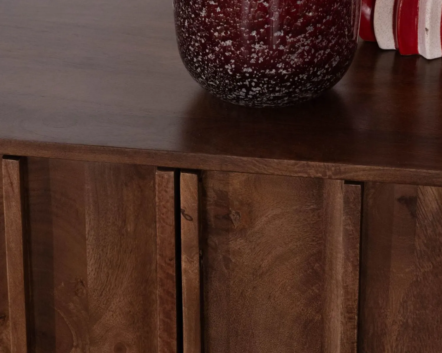 Meuble House Enfilade esprit zen en manguier 180 cm « Sicora » teinte noyer New