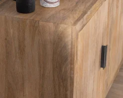 Meuble House Enfilade 4 portes en manguier massif et poignée métal "Vikka" Outlet
