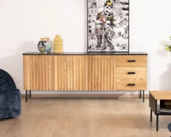 Meuble House Enfilade style newtro en frêne massif