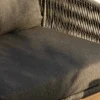 Meuble House Ensemble de jardin haut de gamme 3 pièces en teck et tissu gris foncé "Tuléo" Clearance