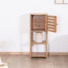 Meuble House Etagère de rangement en acacia avec un compartiment en persienne "Conoa" Best