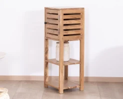 Meuble House Etagère de rangement en acacia avec un compartiment en persienne "Conoa" Best