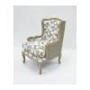 Meuble House Fauteuil bergère imprimé ginko taupe et crème "Sofia" ultra confort Hot