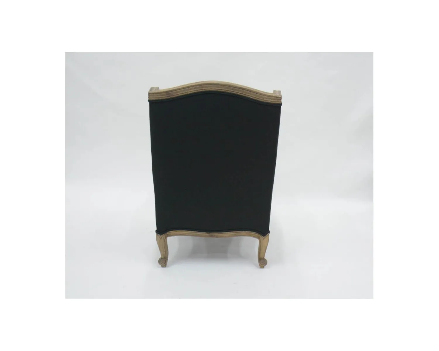 Meuble House Fauteuil bergère "Sofia" bois massif et tissu noir et blanc à losanges Clearance