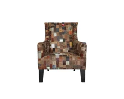 Meuble House Fauteuil bergère 100% unique tissu recyclé et bois 