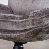 Meuble House Fauteuil confort gris cendré esprit rétro avec repose-pieds "Branson" pivotant 360° Best