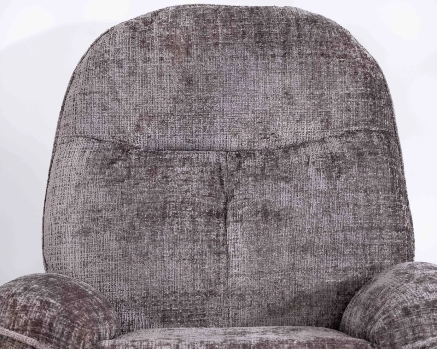Meuble House Fauteuil confort gris cendré esprit rétro avec repose-pieds "Branson" pivotant 360° Best