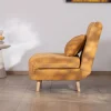 Meuble House Fauteuil cosy convertible "Folda" en tissu jaune moutarde
