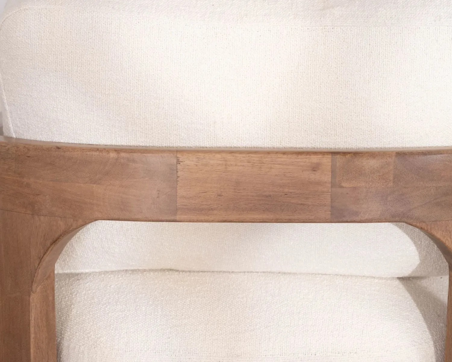 Meuble House Fauteuil d'appoint design scandinave en tissu bouclette écru "Archéa" Online