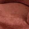 Meuble House Fauteuil d'appoint pivotant en tissu chenillé terracotta "Ladoga" design enveloppant Outlet