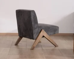 Meuble House Fauteuil déco anthracite style rétro 