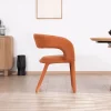 Meuble House Fauteuil de repas design en tissu terracotta ultra confort " Amarello"