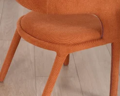 Meuble House Fauteuil de repas design en tissu terracotta ultra confort