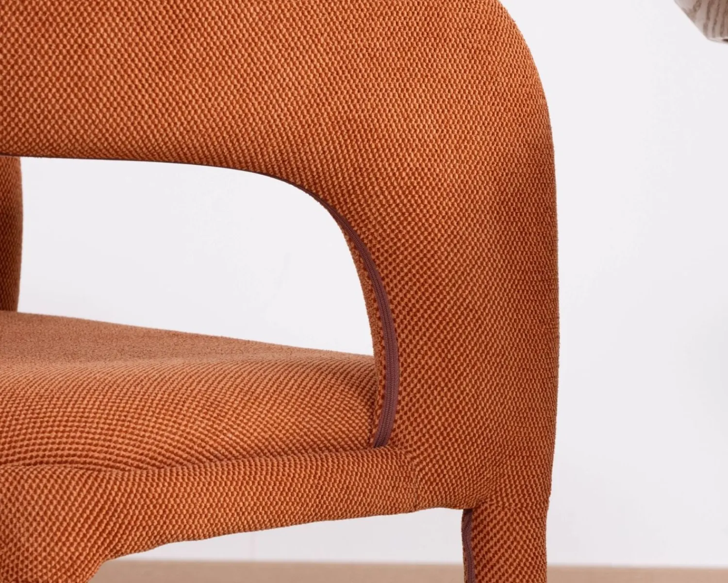 Meuble House Fauteuil de repas design en tissu terracotta ultra confort " Amarello"