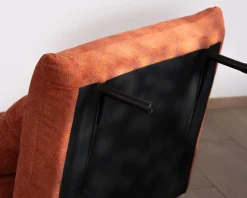 Meuble House Fauteuil design scandinave en tissu terracotta 