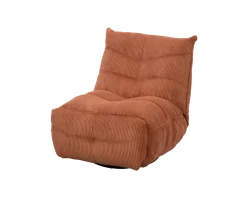 Meuble House Fauteuil enveloppant en velours côtelé terracotta 