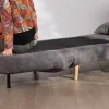 Meuble House Fauteuil modulable en couchage d'appoint "Folda" en tissu gris Best