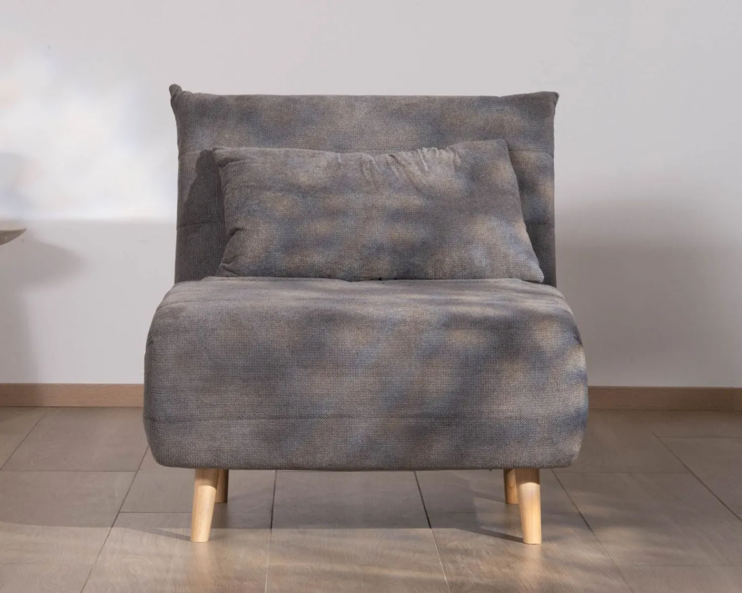 Meuble House Fauteuil modulable en couchage d'appoint "Folda" en tissu gris Best