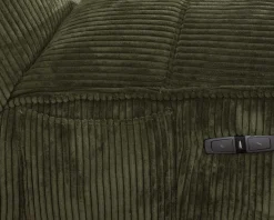 Meuble House Fauteuil relax esprit cosy en velours côtelé vert "Cascada" avec inclinaison électrique Hot