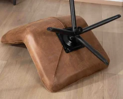 Meuble House Fauteuil relax ultra-confort avec pied rotatif "Grundy" en tissu microfibre havane Hot
