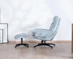 Meuble House Fauteuil rotatif enveloppant avec repose-pieds 