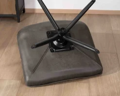 Meuble House Fauteuil rotatif ultra-confort en tissu microfibre gris foncé 