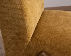Meuble House Fauteuil style vintage avec pieds boomerang "Tolga" coloris jaune moutarde Discount
