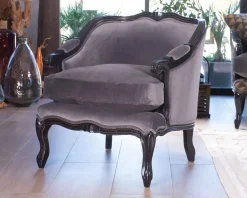 Meuble House Fauteuil tissu ultra confort style classique chic