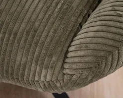Meuble House Fauteuil ultra confort tournant 360° en velours côtelé vert doux "Bissett" Sale