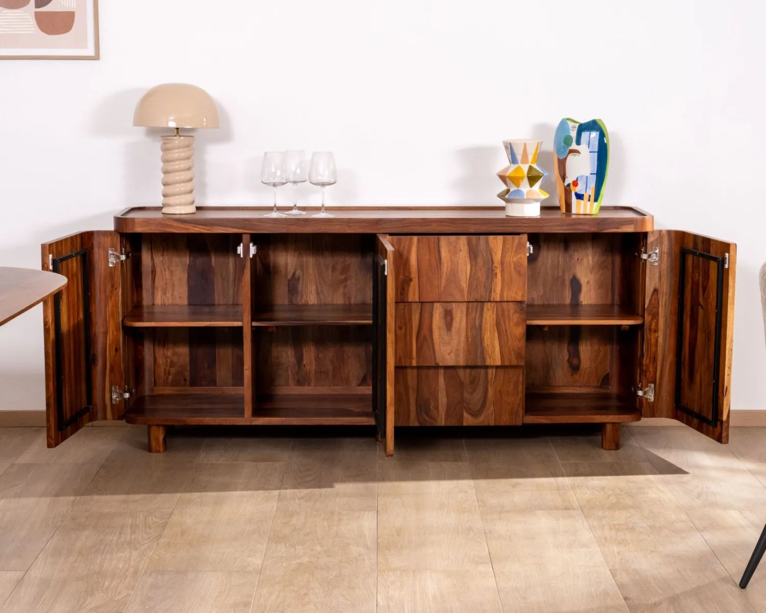 Meuble House Grand bahut 180 cm en bois de palissandre "Rosewood"