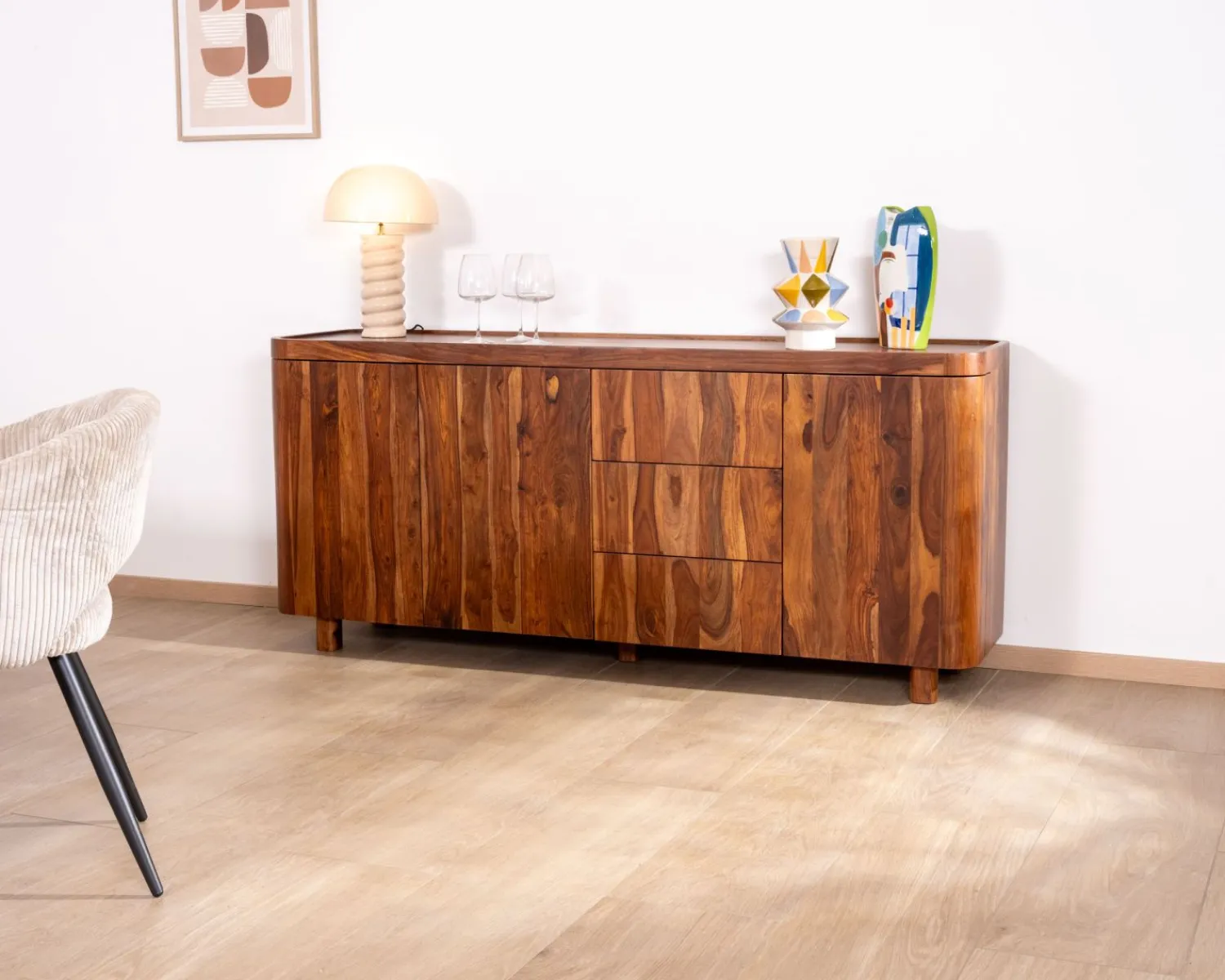 Meuble House Grand bahut 180 cm en bois de palissandre "Rosewood"