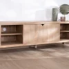 Meuble House Grand banc TV en manguier esprit japandi "Orobie" 185 cm Sale