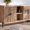 Meuble House Grand buffet bas acacia massif 175cm style ethnique "Géonidum" Sale