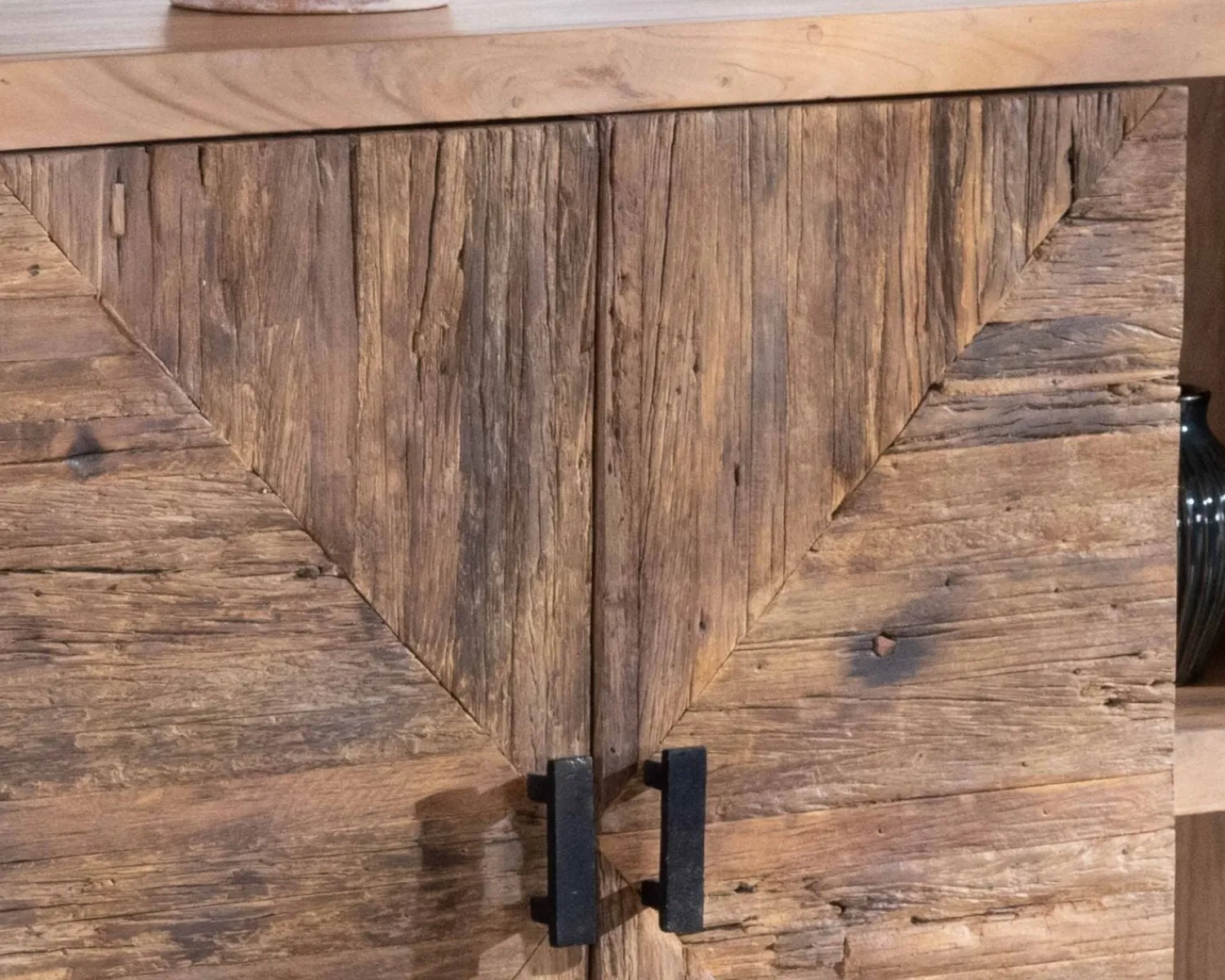 Meuble House Grand buffet bas acacia massif 175cm style ethnique "Géonidum" Sale