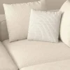 Meuble House Grand canapé d'angle graphique et ultra cosy en tissu blanc "Sweet Culture" Online