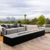 Meuble House Grand canapé de terrasse droit modulaire esprit décontracté tissu gris "Escale" Hot