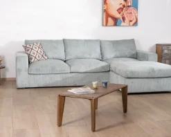 Meuble House Grand canapé moelleux avec pouf modulaire 