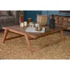 Meuble House Grande table basse carrée vieux bois ethnique "Népalaise" Clearance