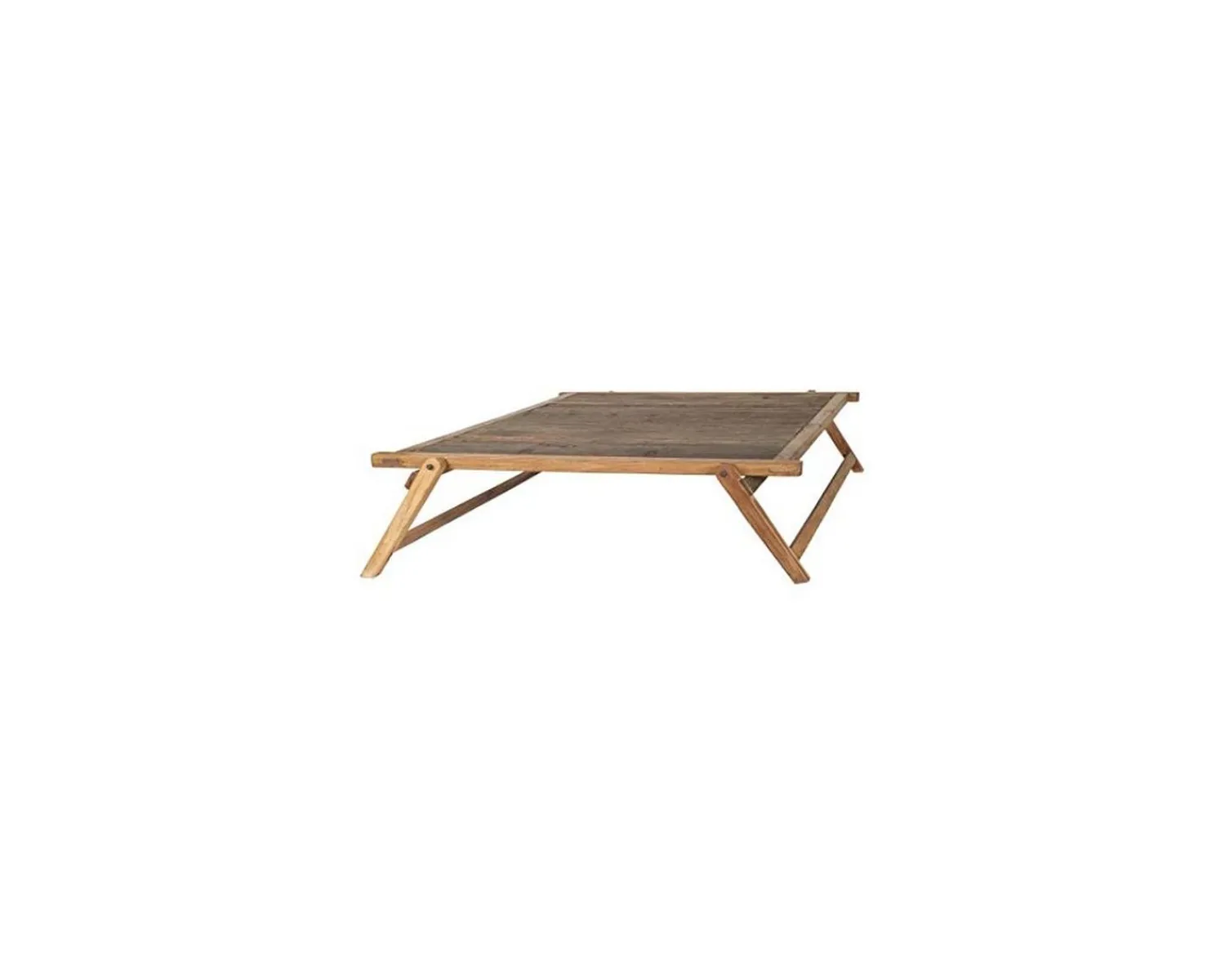 Meuble House Grande table basse carrée vieux bois ethnique "Népalaise" Clearance
