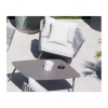 Meuble House Grande table basse design rectangle en aluminium gris "Chinon" Best