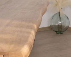 Meuble House Grande table de repas 240 cm plateau en manguier bords naturels
