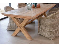 Meuble House Grande table de repas en teck recyclé 8/10 personnes