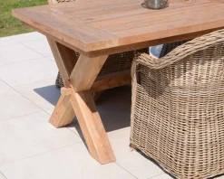 Meuble House Grande table de repas en teck recyclé 8/10 personnes