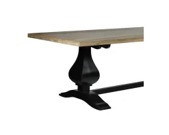 Meuble House Grande table de repas 8/10 places style chic noire et bois "Legacy" Best