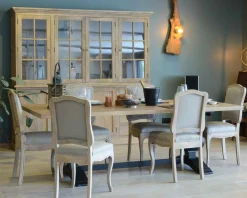 Meuble House Grande table de repas 8/10 places style chic noire et bois